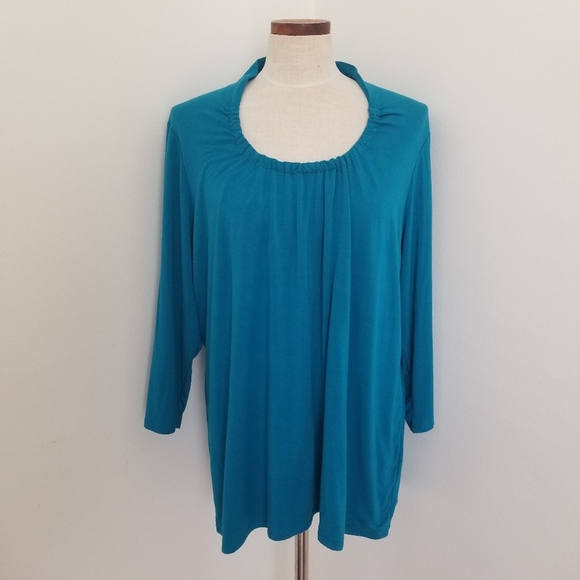 Soft Surroundings Roundneck 3/4 Sleeve Shirt 3X - Picture 1 of 10